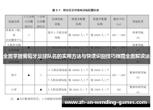 全面掌握葡萄牙足球队名的实用方法与快速识别技巧指南全面解读法